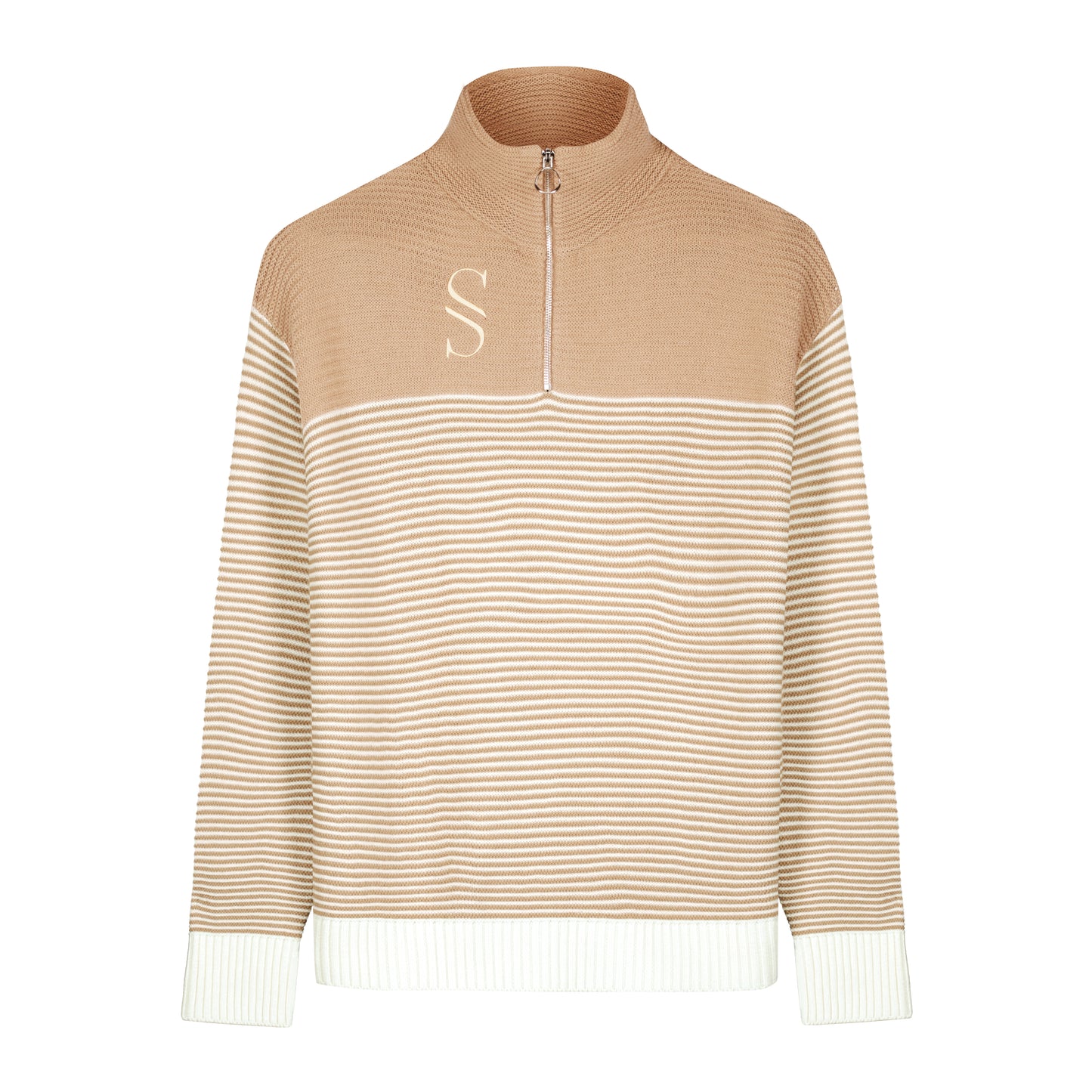 JACKSON SWEATER- White/Tan