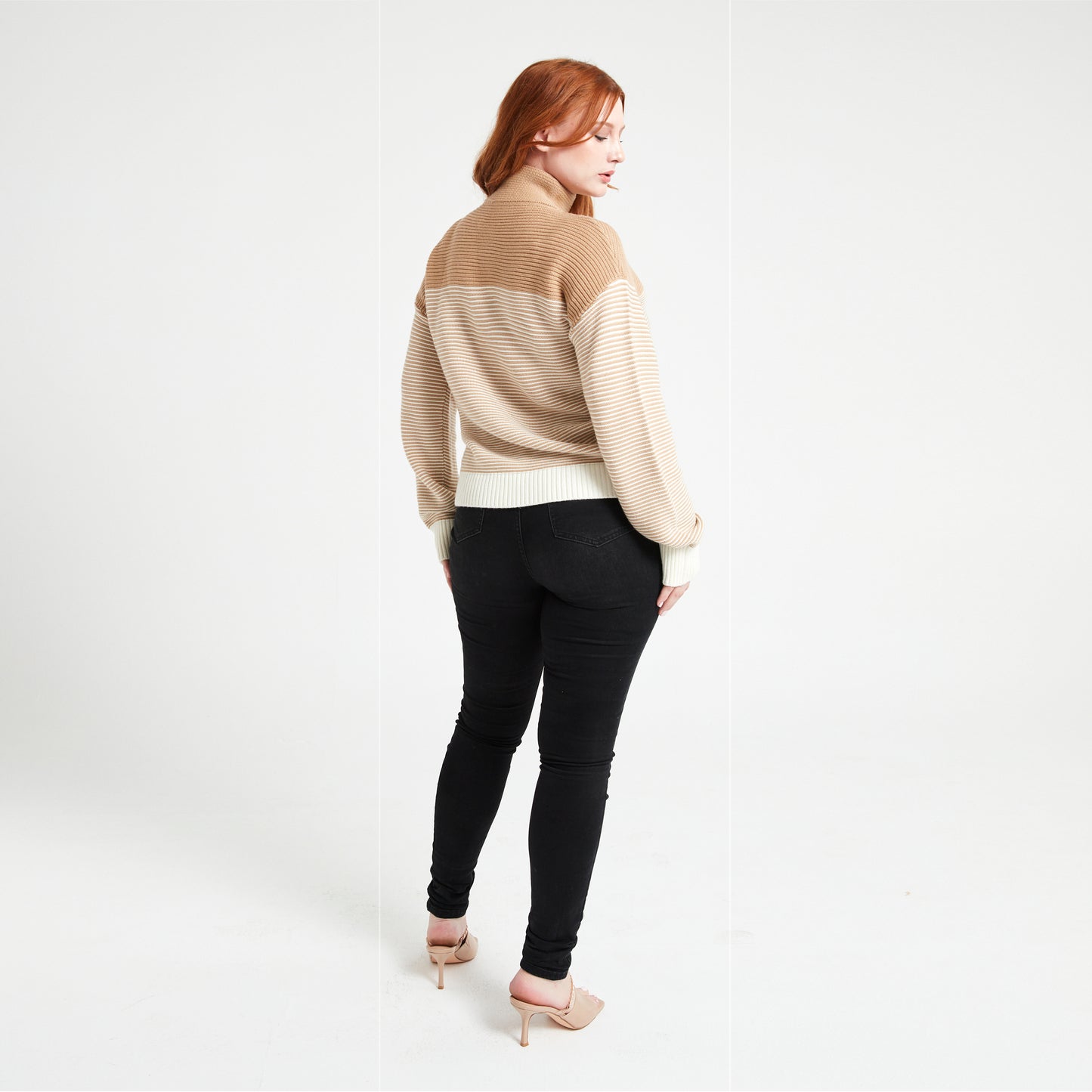 JACKSON SWEATER- White/Tan